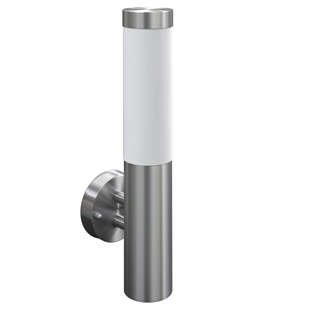 vidaXL RVS Walllamp for Indoor & Outdoors Waterproof - Silver