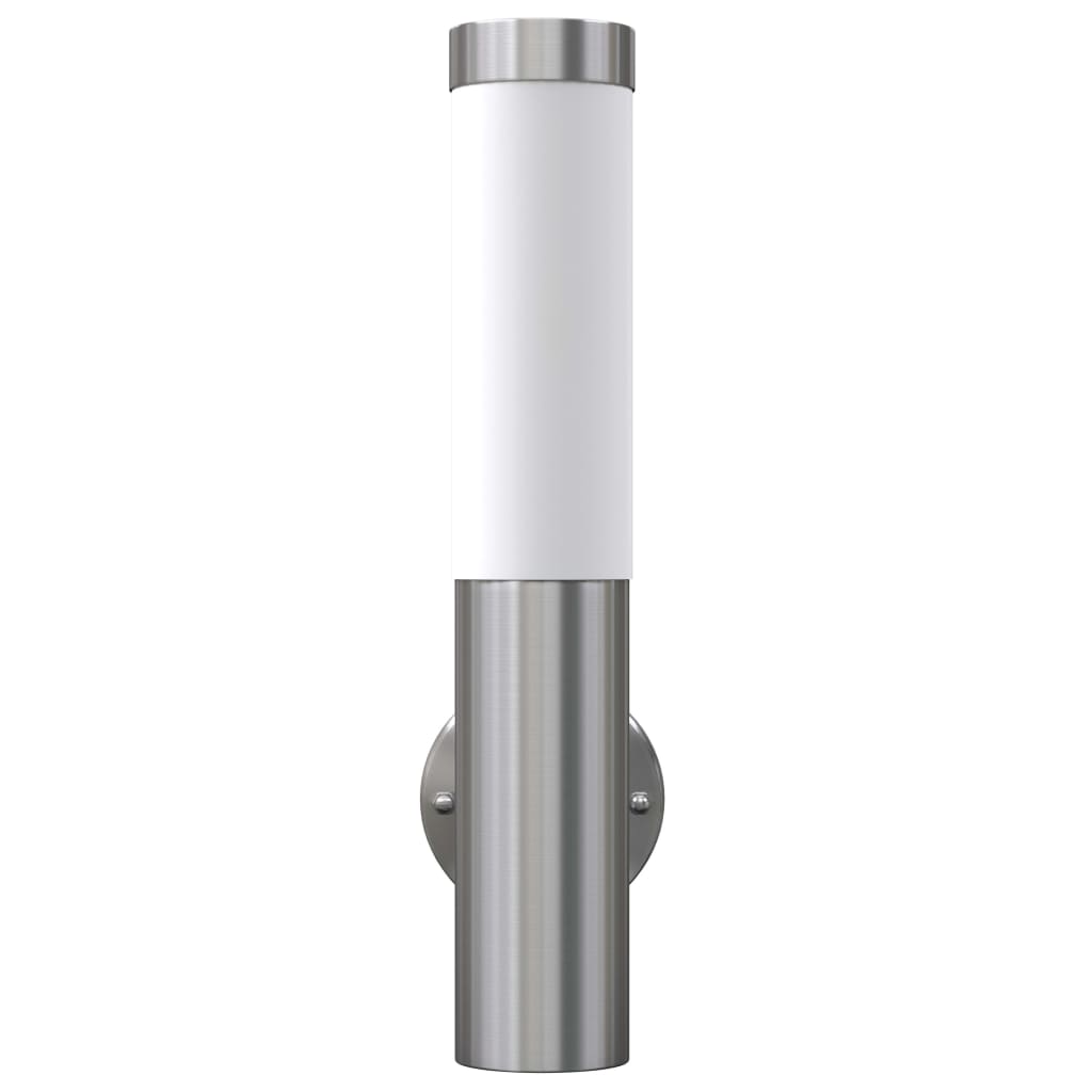 vidaXL RVS Walllamp for Indoor & Outdoors Waterproof - Silver