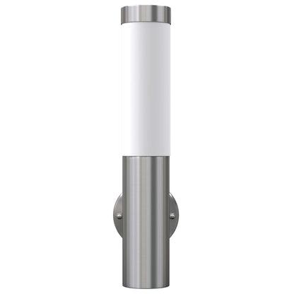 vidaXL RVS Walllamp for Indoor & Outdoors Waterproof - Silver