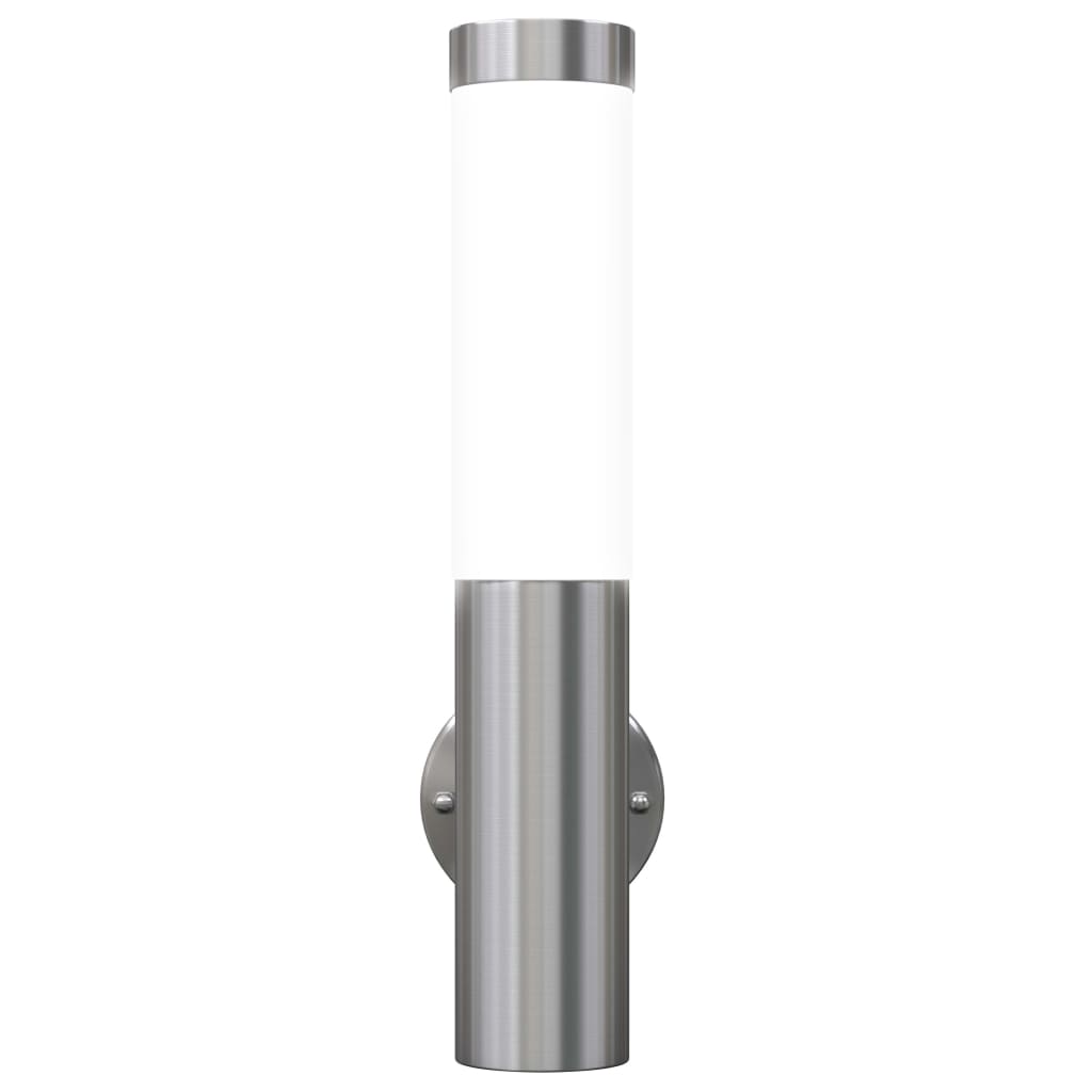 vidaXL RVS Walllamp for Indoor & Outdoors Waterproof - Silver