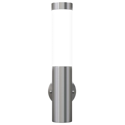 vidaXL RVS Walllamp for Indoor & Outdoors Waterproof - Silver