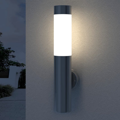 vidaXL RVS Walllamp for Indoor & Outdoors Waterproof - Silver