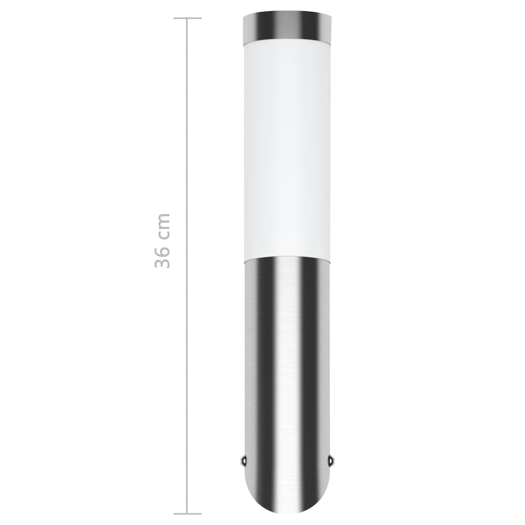vidaXL Wall Lamp Waterproof Stainless Steel 60 W - Silver