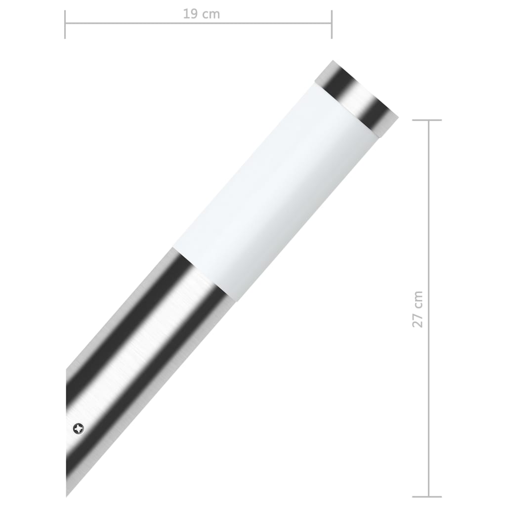 vidaXL Wall Lamp Waterproof Stainless Steel 60 W - Silver
