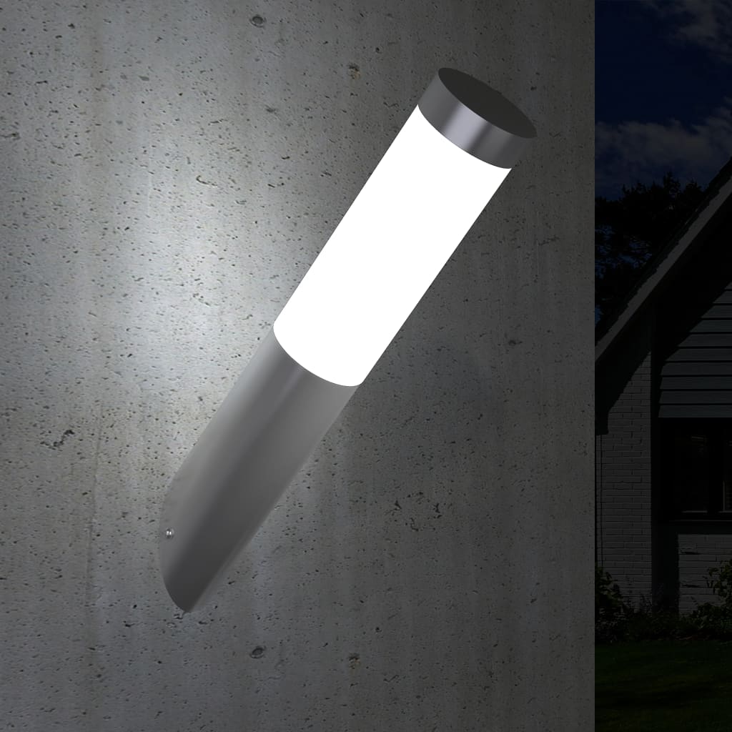 vidaXL Wall Lamp Waterproof Stainless Steel 60 W - Silver