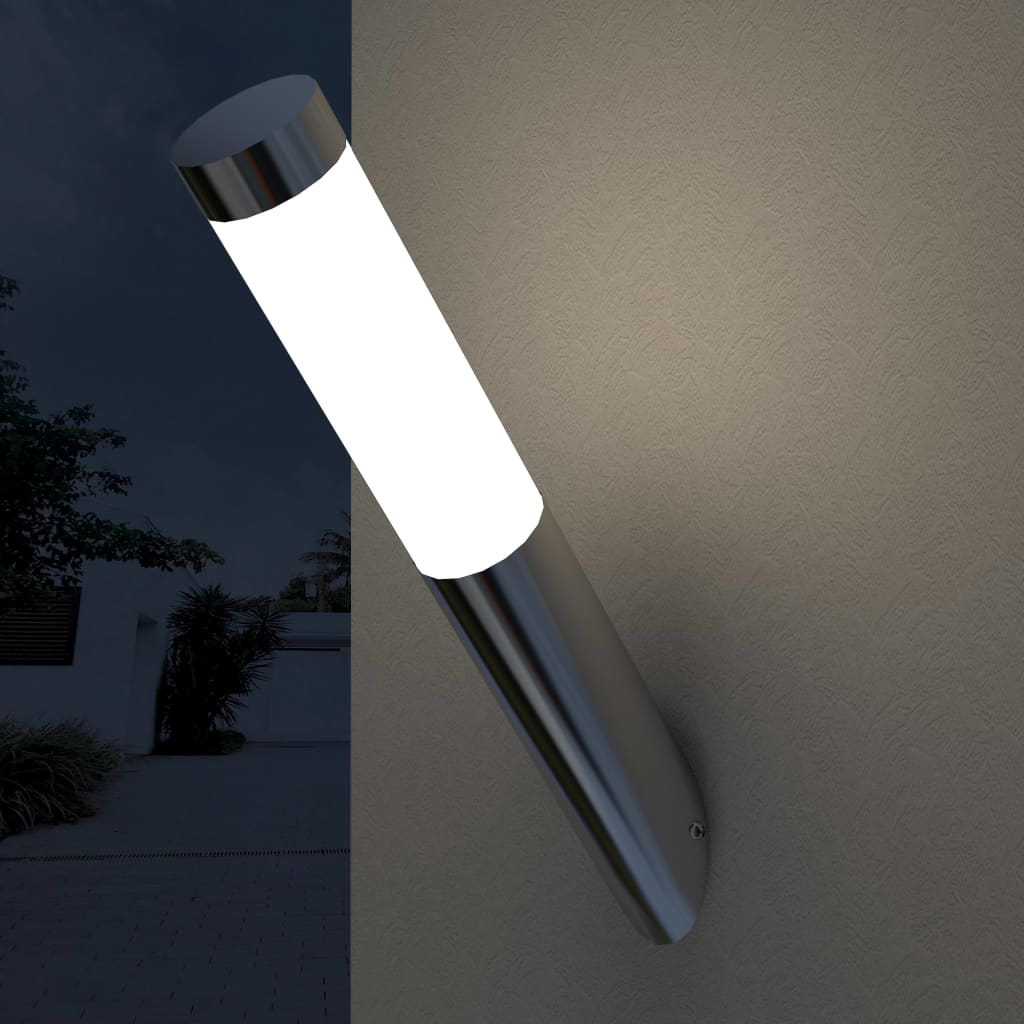 vidaXL Wall Lamp Waterproof Stainless Steel 60 W - Silver