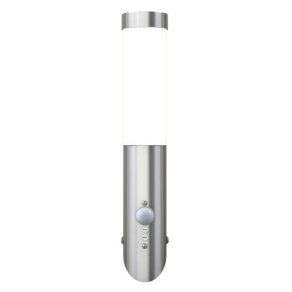 vidaXL RVS Gardenlamp Wall Lamp Waterproof with Motion Detector - Silver