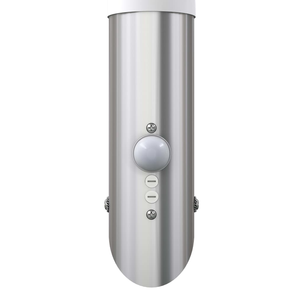 vidaXL RVS Gardenlamp Wall Lamp Waterproof with Motion Detector - Silver