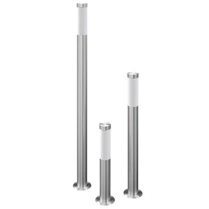 vidaXL Garden Lamp Set 3-piece Waterproof Stainless Steel - Silver