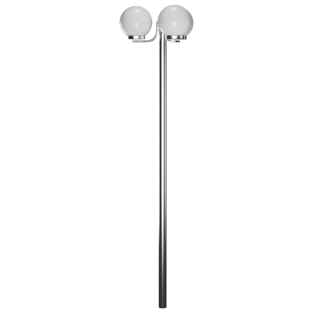 vidaXL Garden Lamp Post 3 Lamps 220 cm - White