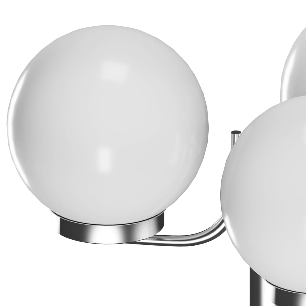 vidaXL Garden Lamp Post 3 Lamps 220 cm - White