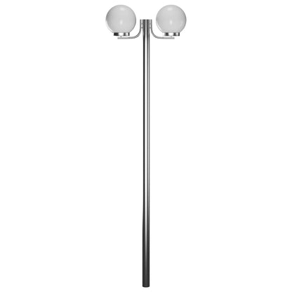 vidaXL Garden Lamp Post 2 Lamps 220 cm - White