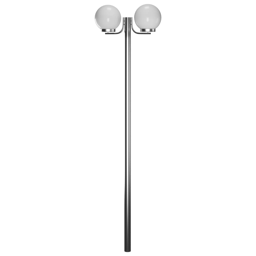 vidaXL Garden Lamp Post 2 Lamps 220 cm - White