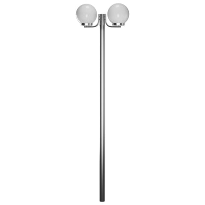 vidaXL Garden Lamp Post 2 Lamps 220 cm - White