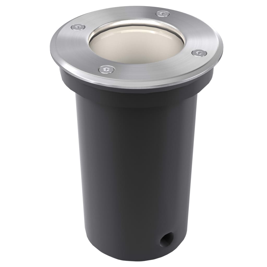 vidaXL Outdoor Ground Lights 3 pcs Round - Silver