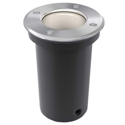 vidaXL Outdoor Ground Lights 3 pcs Round - Silver
