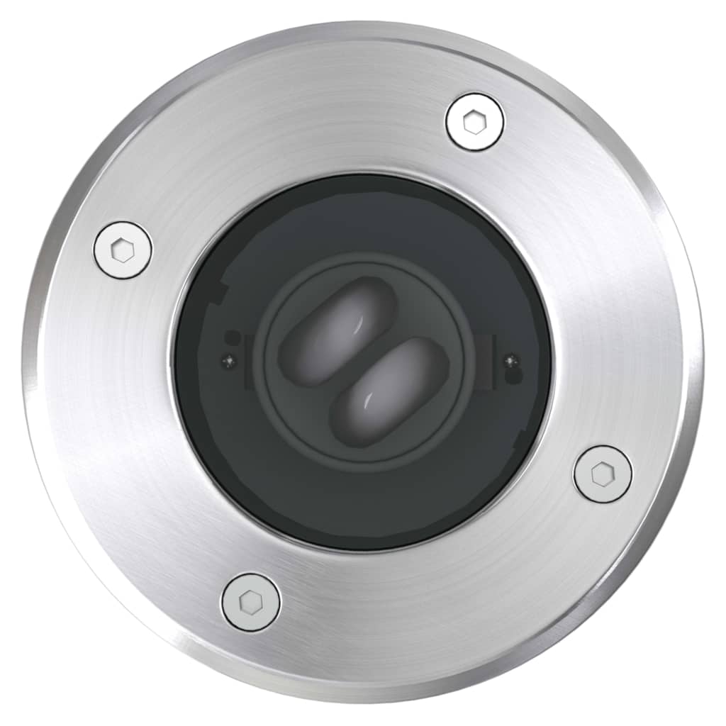 vidaXL Outdoor Ground Lights 3 pcs Round - Silver