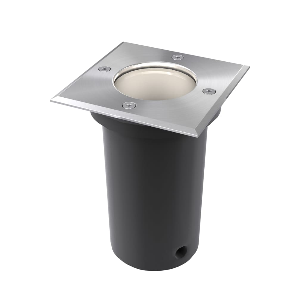 vidaXL Outdoor Ground Lights 3 pcs Square - Black