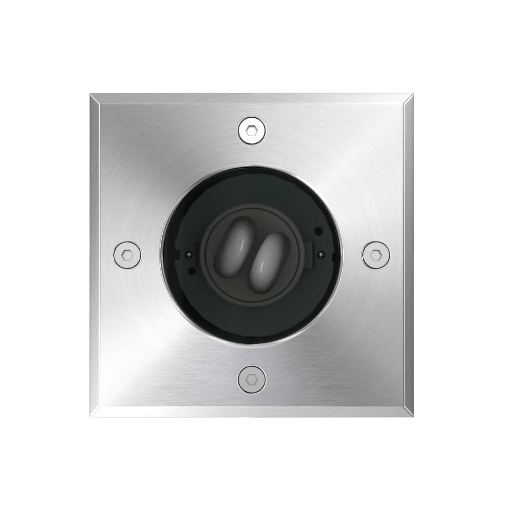 vidaXL Outdoor Ground Lights 3 pcs Square - Black