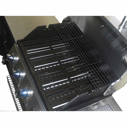 vidaXL Outdoor Kitchen Barbecue Montana 4 Burners - Black - 12086