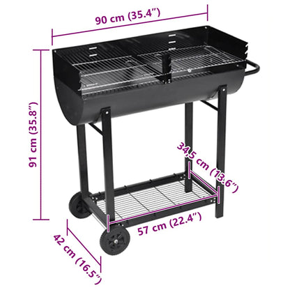 vidaXL Charcoal Barbecue Dakota - Black