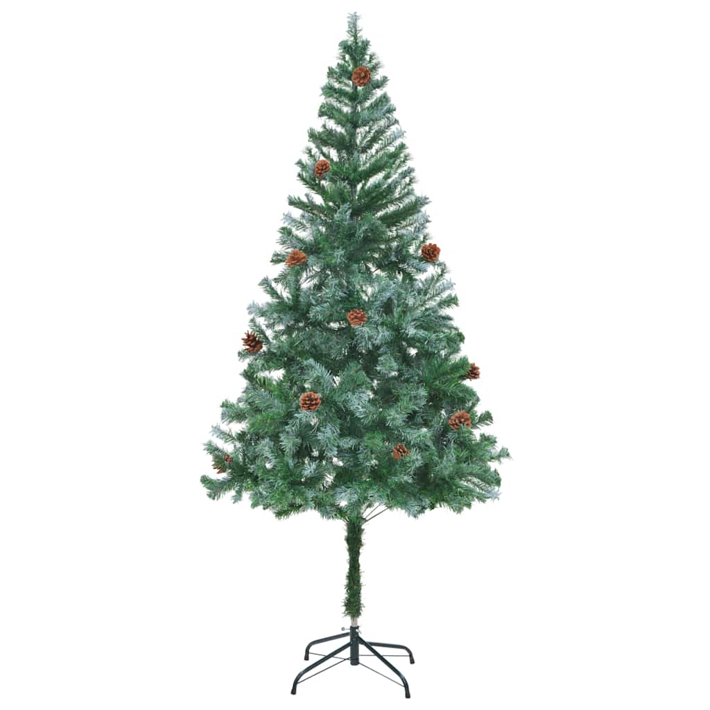 vidaXL Artificial Christmas Tree with Pinecones 180 cm - Green - 180 x 90 cm