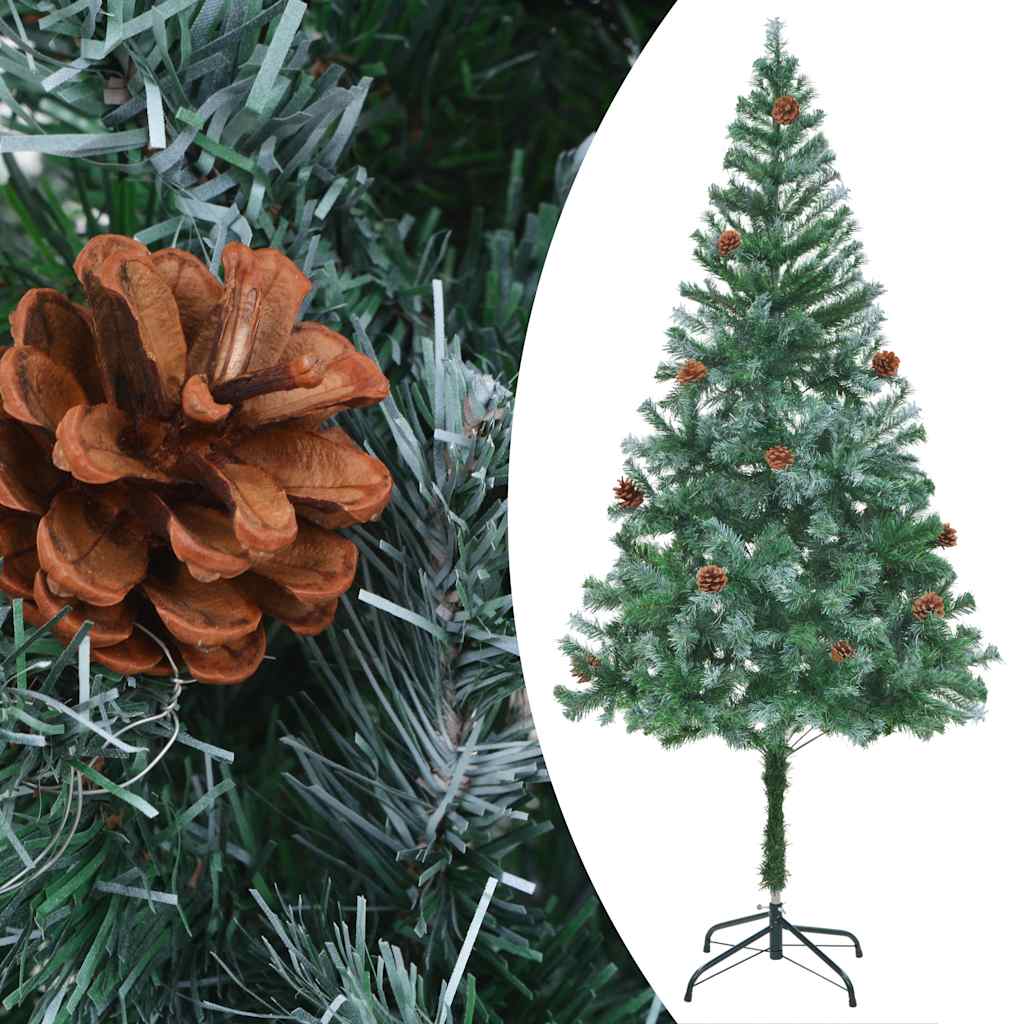 vidaXL Artificial Christmas Tree with Pinecones 180 cm - Green - 180 x 90 cm