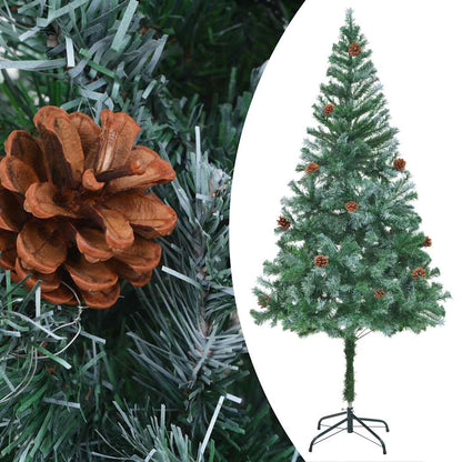 vidaXL Artificial Christmas Tree with Pinecones 180 cm - Green - 180 x 90 cm