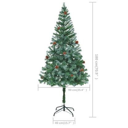 vidaXL Artificial Christmas Tree with Pinecones 180 cm - Green - 180 x 90 cm