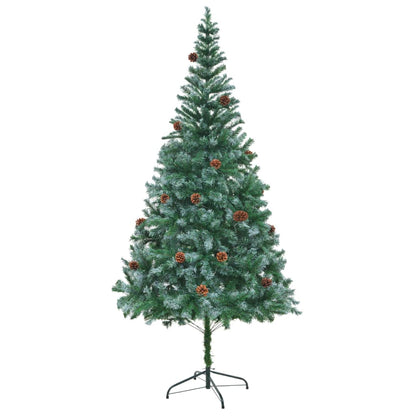 vidaXL Artificial Christmas Tree with Pinecones 210 cm - Green - 210 x 105 cm