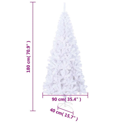 vidaXL Artificial Christmas Tree with Stand 180 cm 620 Branches - White