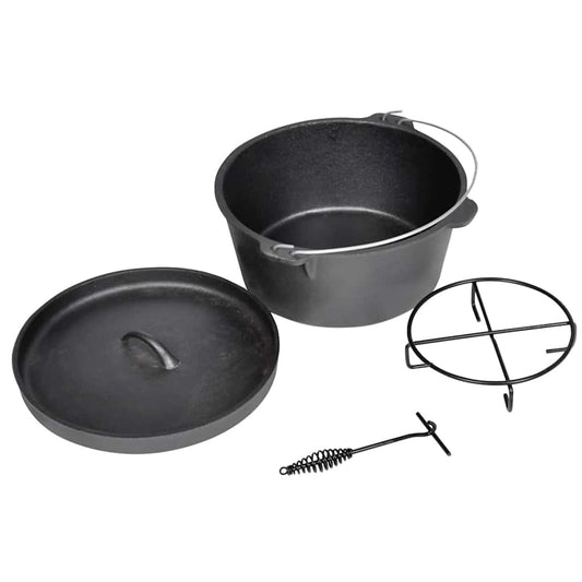 vidaXL Dutch Oven cooking pot 9QT - Black