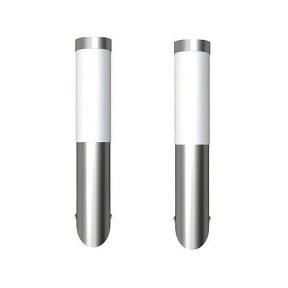 vidaXL Outdoor Wall Lights 2 pcs Stainless Steel - Silver