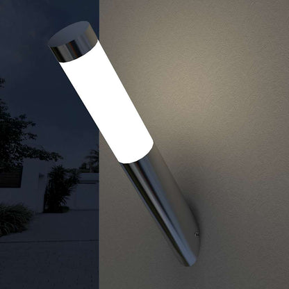vidaXL Outdoor Wall Lights 2 pcs Stainless Steel - Silver