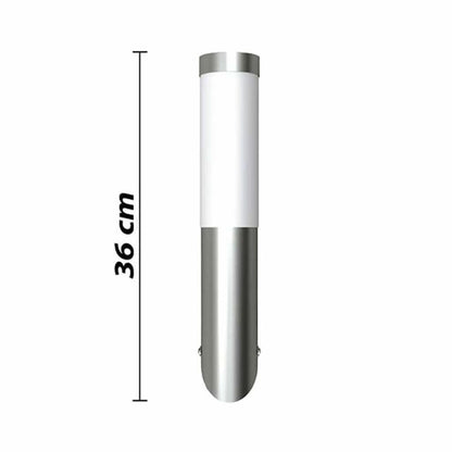 vidaXL Outdoor Wall Lights 2 pcs Stainless Steel - Silver