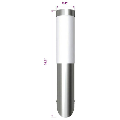 vidaXL Outdoor Wall Lights 2 pcs Stainless Steel - Silver