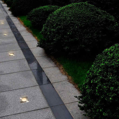vidaXL Outdoor Ground Lights 12 pcs Square - Silver