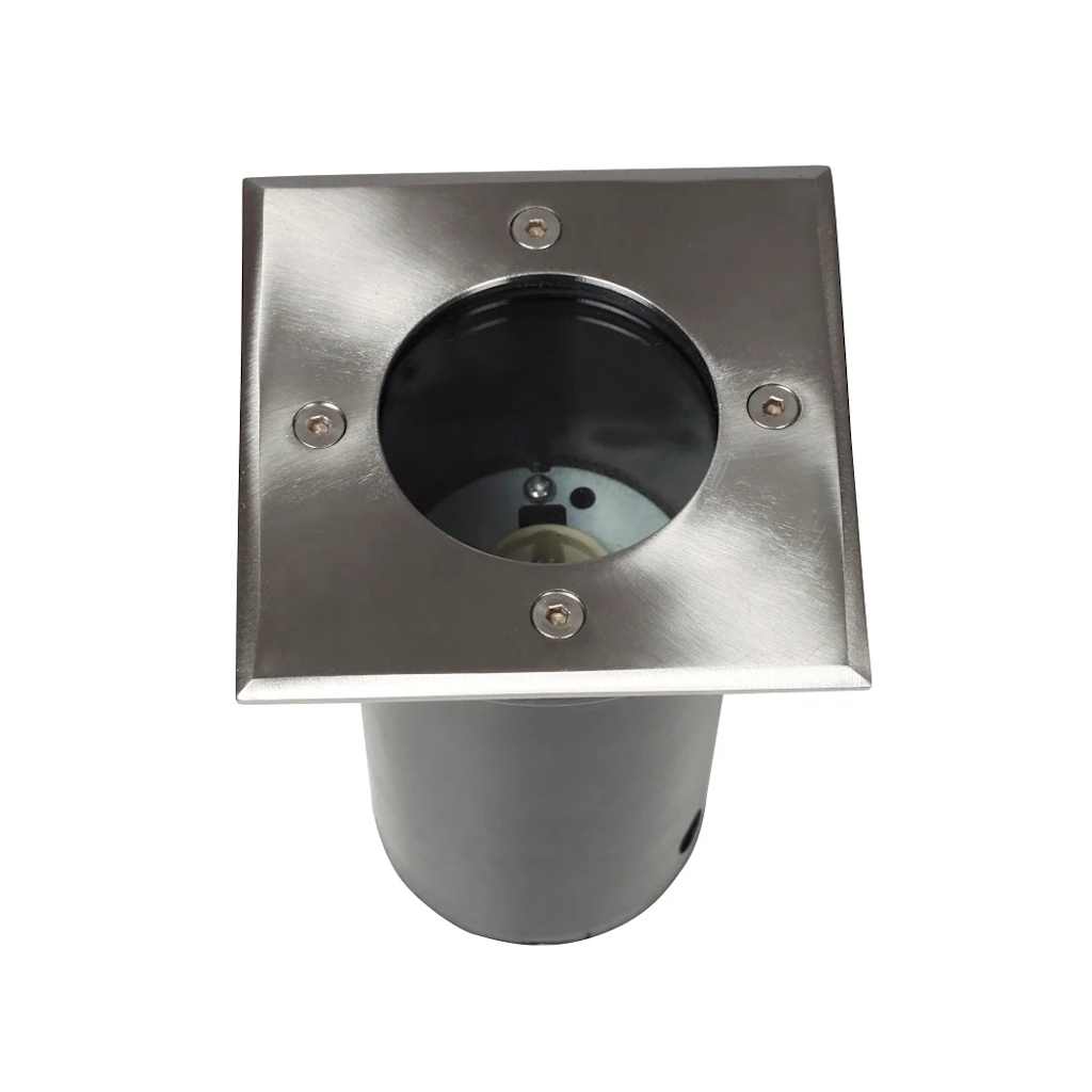 vidaXL Outdoor Ground Lights 12 pcs Square - Silver