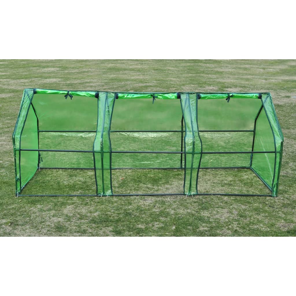 vidaXL Greenhouse with 3 Doors - Green
