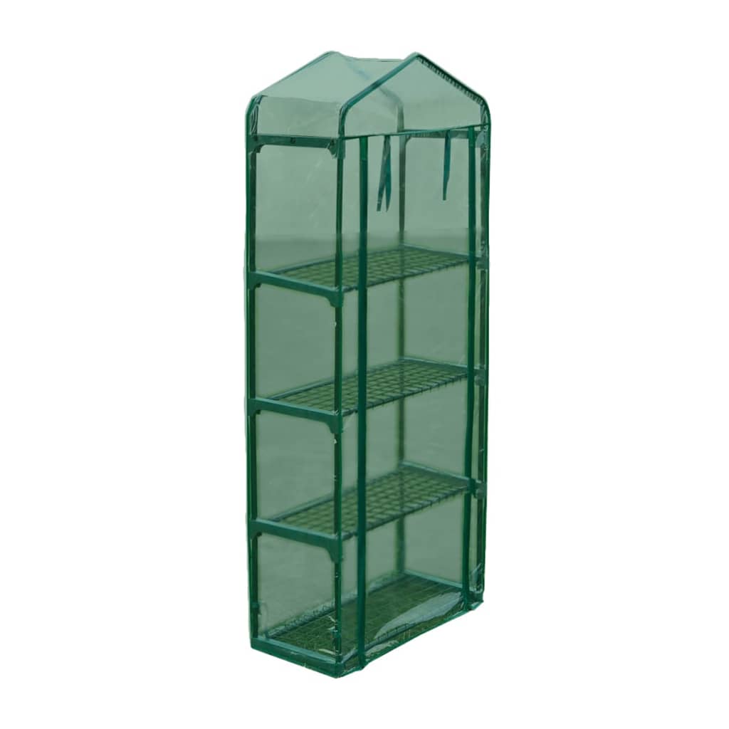 vidaXL Greenhouse with 4 Shelves - Green