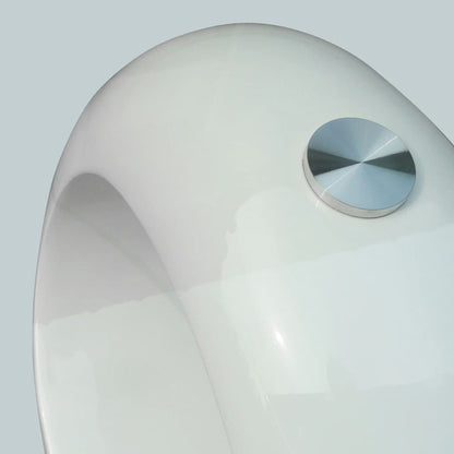 vidaXL Coffee Table with Oval Glass Top High Gloss White - 115 x 65 x 40 cm