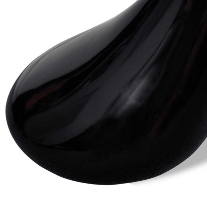 vidaXL Coffee Table with Round Glass Top High Gloss Black - 42 x 55 x 42 cm