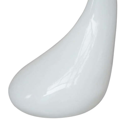 vidaXL Coffee Table 2 pcs with Round Glass Top High Gloss White - 42 x 42 x 55 cm