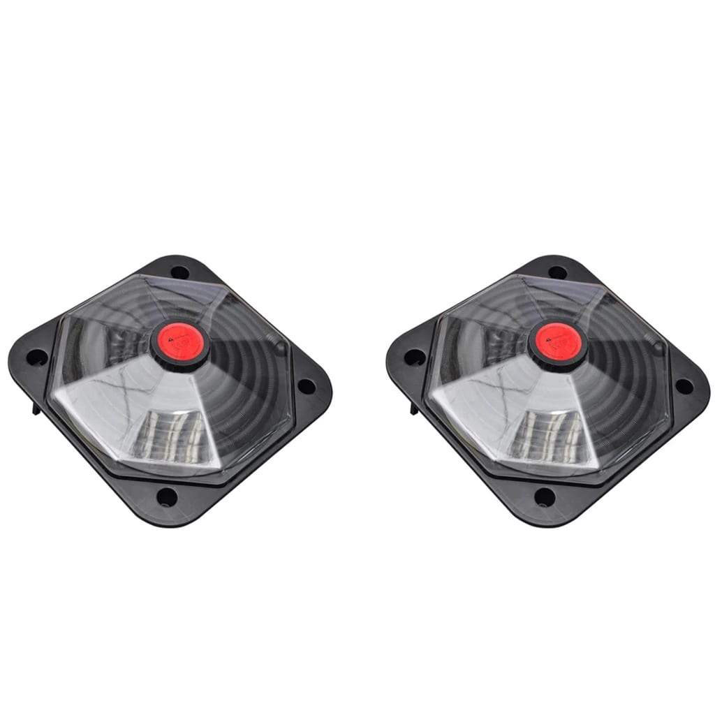 Solar Pool Heater 735 W Set of 2 - Black and Transparent - 71.5 x 71.5 cm