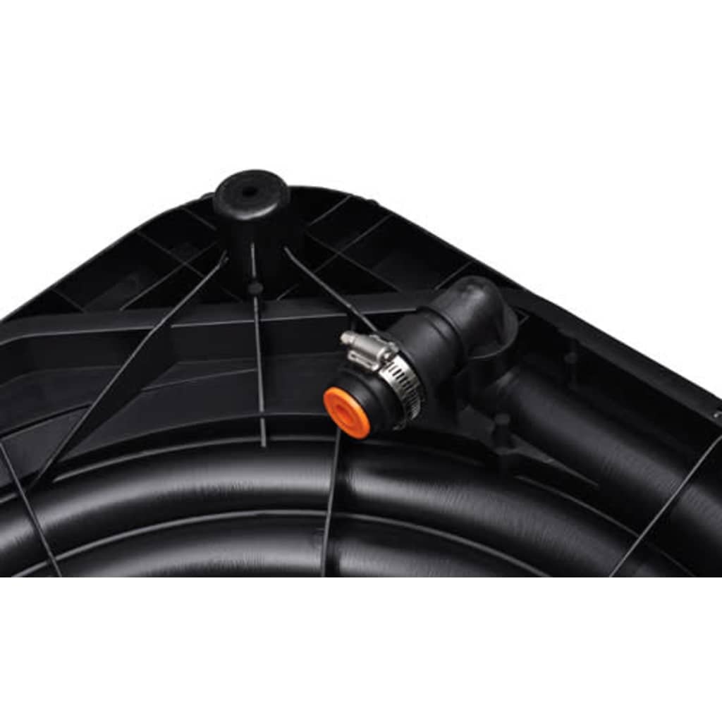 Solar Pool Heater 735 W Set of 2 - Black and Transparent - 71.5 x 71.5 cm