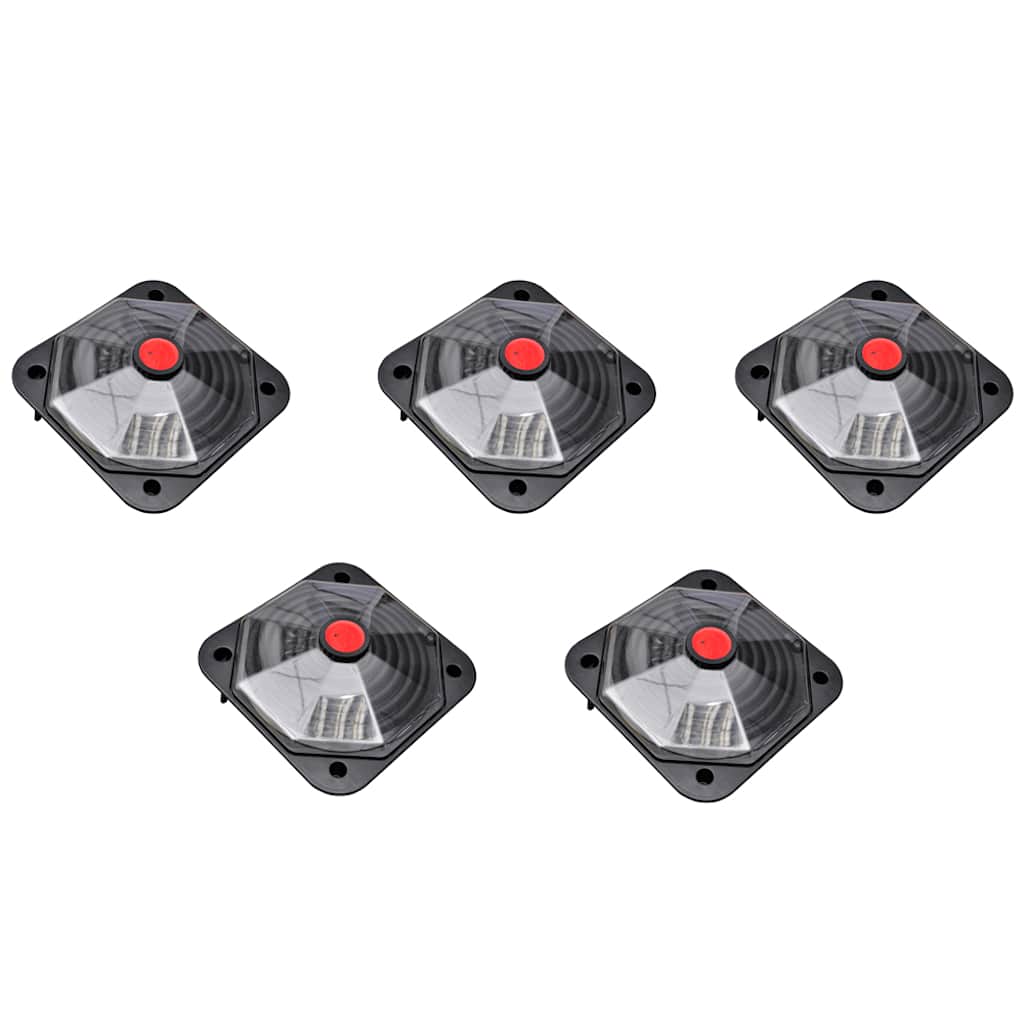 Solar Pool Heater 735 W Set of 5 - Black - 71.5 x 71.5 cm