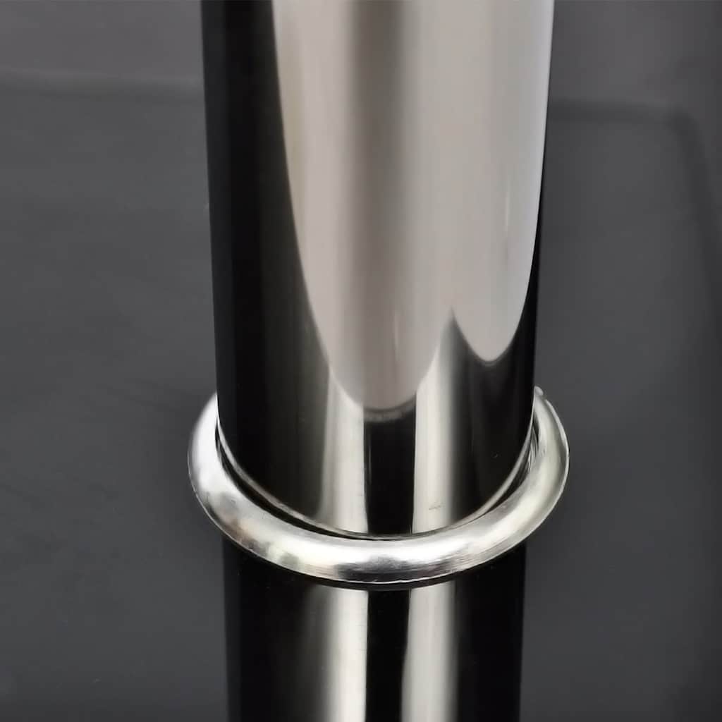 vidaXL Coffee Table Glass 2 Tiers - Silver - 65 x 45 x 43 cm