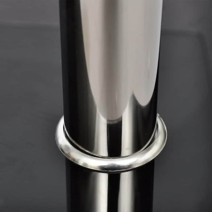 vidaXL Coffee Table Glass 2 Tiers - Silver - 65 x 45 x 43 cm