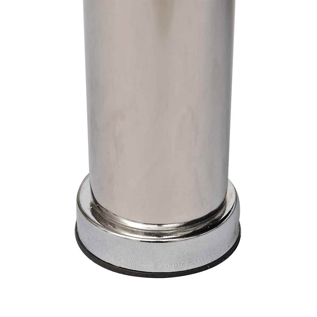 vidaXL Coffee Table Glass 2 Tiers - Silver - 65 x 45 x 43 cm