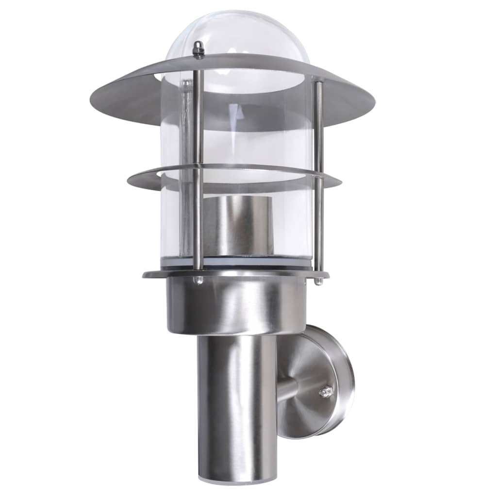 Patio Wall Light Lamp Stainless Steel - Silver